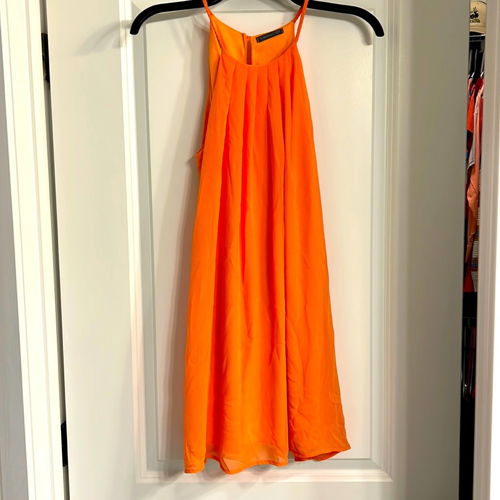 Orange tank cocktail dress